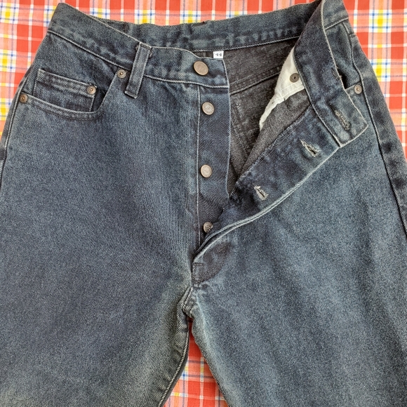 United Colors Of Benetton Denim - Vintage United Colors Benetton Black Denim Jeans